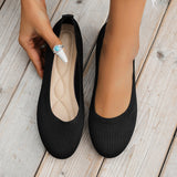 Orthopädische Damen-Ballerinas mit Komfortsohle & klassischem Design – Mia – Schwarz