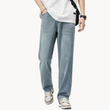 Teofilo - Stilvolle Hose Mit Weitem Bein – Hellblau