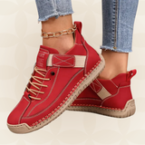 Margreet - Damen Bequeme Orthopädische Sneakers mit Dämpfung – Rot