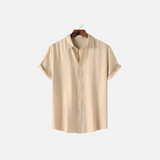 Nico Kurzarm-Hemd – Beige