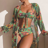 Charlotte | 3-teiliges Bikini-Set – Grün