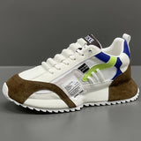 Chaim - Bequemer Trendiger Sneaker Mit Schnürung – Weiß-Kamel