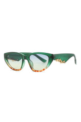 Celeste | Extravagante Cat-Eye Sonnenbrille – Grün