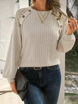 Clara | Elegantes Sweatshirt – Aprikose