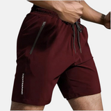 Schnell trocknende Active Shorts – Weinrot