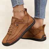 Margreet - Damen Bequeme Orthopädische Sneakers mit Dämpfung – Braun