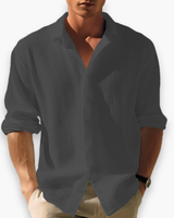 Herren Elegantes Langarm Hemd | Vielseitig – Schwarz