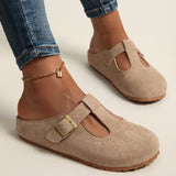 Helane – Bequeme Hausschuh Aus Wildleder – Khaki