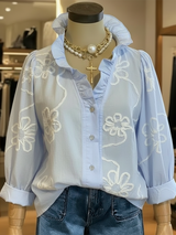 Venara - Elegante Freizeitbluse – Blau