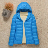Wasserdichte und ultraleichte winterjacke für damen – Blau