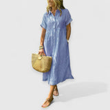 Angela | Maxi Kleid – Blau