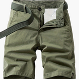 Herren-Bermudashorts mit Gürtel für Freizeit & Urlaub – Grün