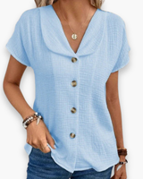 Damen Entspannte Sommerbluse | Chic – Blau