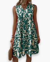 Damen Elegantes A-Linien Kleid | Sommer – Grün