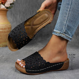Navodya - Stylische Fisch Sandalen – Schwarz