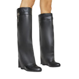 Haven | Haifischstiefel aus Leder – Schwarz