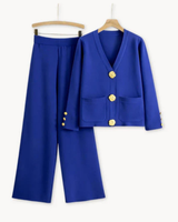 Grigio – Elegantes Set aus Strick – Blau