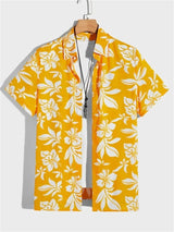 Tropisches 3D-Blumen-Hawaii-Hemd – Stil und Komfort in einem – Gelb