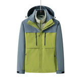 Damen Skijacke | 3-in-1 Winterjacke mit Abnehmbarer Innenjacke – Grün