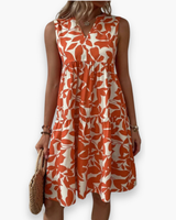 Damen Elegantes A-Linien Kleid | Sommer – Rot
