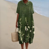 Clementine | Floral Dress – Grün