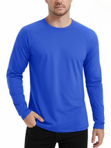 Teraxo | Atmungsaktives Langarmshirt für Herren Winter – Blau