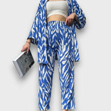 Zana – Zweiteiler mit Zebramuster – Blau