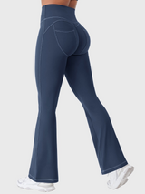 Zyronia | Atmungsaktive Sport Leggings für Damen Sommer – Tiefseeblau