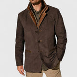 Friedrich | Retro & Warm Jacke – Dunkelbraun