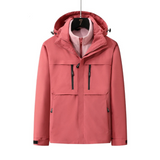 Damen Skijacke | 3-in-1 Winterjacke mit Abnehmbarer Innenjacke – Rosa