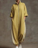 Lurelle - Jumpsuit mit Frontreißverschluss – Gelb