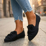 Kavira | Damen Strick-Loafers – Gestrickte Loafer Komfort – Schwarz