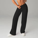 Samanda – Hose Mit Hoher Taille Und Weitem Bein – Schwarz
