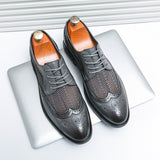 Edward | Flügelspitze Lochverzierung Schnürschuhe – Grau