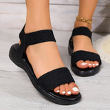 FlexiColor™ – Elastische Damen Sandalen – Schwarz