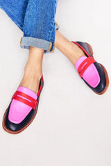 Faius  | Schwarze Loafers mit bunten Details – Schwarz