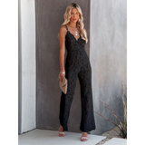 Eleganter Damen Jumpsuit | Raffinierte Details – Schwarz