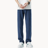 Teofilo - Stilvolle Hose Mit Weitem Bein – Dunkelblau