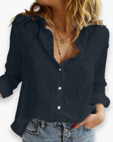 Damen Elegantes Langarmshirt | Vielseitig und Bequem – Schwarz