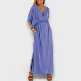 Elora – Langes Kleid mit fließender silhouette – Violett