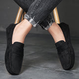 Marcos - Wildleder-Slipper mit sichtbaren Nähten und lässigem Stil – Schwarz