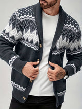Elroy - Lässiger Pullover Mit Geometrischem Muster – Grau