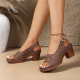 Valia - Bequeme High Heels – Braun