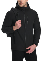 Valtoris | Wasserdichte Softshelljacke für Herren Outdoor – Schwarz