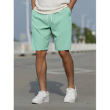 Sommerliche Herren Shorts mit hoher Taille und Atmungsaktivität – Grün