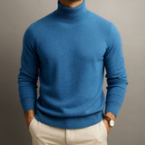 CARRINGTON CASHMERE STEHKRAGEN – Blau