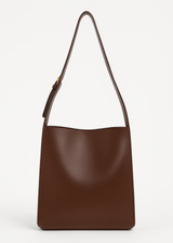 Halbmond Damen Schultertasche – Vegan Leder & Geräumig – Braun
