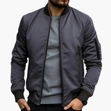 Herren Bomberjacke mit Seitentaschen – Dunkelgrau