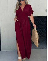 Orithia – Stilvolles Maxikleid – Weinrot