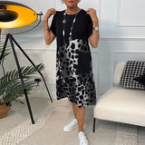 Lina | Luftiges Sommerkleid mit Rundhalsausschnitt – Schwarz